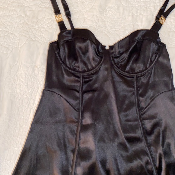 Victoria's Secret Black and Gold Bustier Mini Dress - Picture 1 of 6